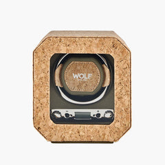 Wolf Cortica single watch winder II in cork, front view