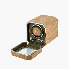 Wolf Cortica single watch winder II detail showing winding controls