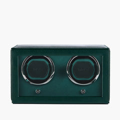 Wolf Cub double watch winder with green cover, front view