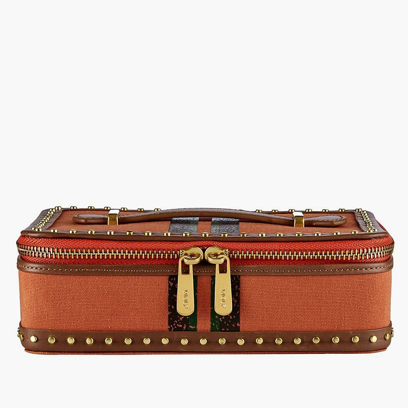 Wolf Ida Travel Zip Jewelry Case in Orange