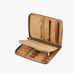 Wolf Ida Travel Zip Jewelry Portfolio in Khaki