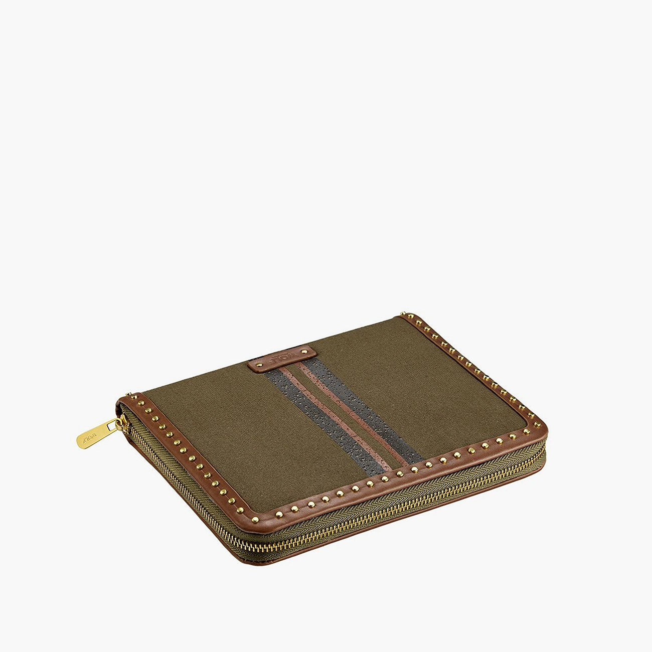 Wolf Ida Travel Zip Jewelry Portfolio in Khaki