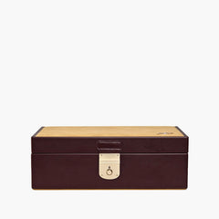 Wolf Philipp watch and jewelry lifestyle box in chestnut, front view