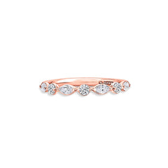 A. Jaffe Marquise and Round Diamond Ring in Rose Gold