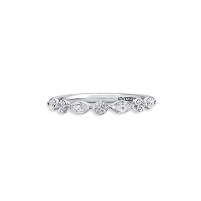 A. Jaffe Marquise and Round Diamond Ring in White Gold - A.Jaffe product