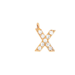 EF Collection Diamond Initial Charm in Rose Gold