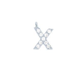 EF Collection Diamond Initial Charm in White gold