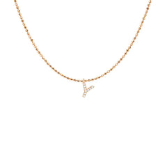 EF Collection Diamond Initial Charm in Yellow gold