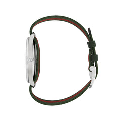 Gucci G-Timeless 38mm Red and Green Striped Nylon Watch