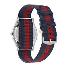 Gucci G-Timeless 38mm Red and Blue Striped Nylon Watch