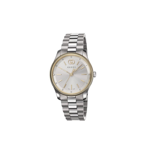 【稼働】GUCCI 腕時計 コンビ デイト ゴールド シルバー ロゴ クォーツ Gucci G-Timeless Two-Tone Ladies Watch, 29mm, YA1265063 – J.R.DUNN