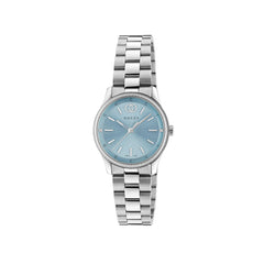 Gucci G-Timeless Ice Blue Dial on Steel Bracelet - 29mm