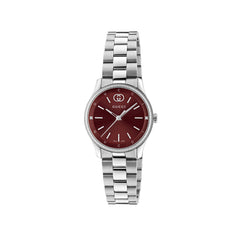 Gucci G-Timeless Red Dial on Steel Bracelet - 29mm