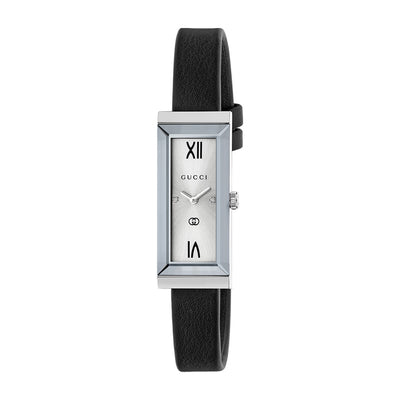 Gucci G-Frame Rectangular Ladies' Watch with Black Calfskin Strap - Gucci product