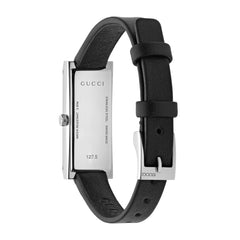 Gucci G-Frame Rectangular Ladies' Watch with Black Calfskin Strap