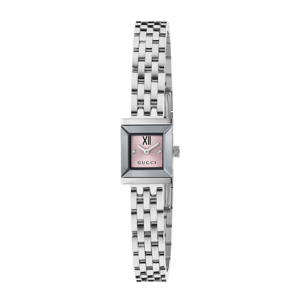 Gucci G-Frame Pink Dial Square Ladies' Watch