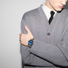Gucci Dive Stainless Steel Blue Dial Black Bezel Watch - 40mm