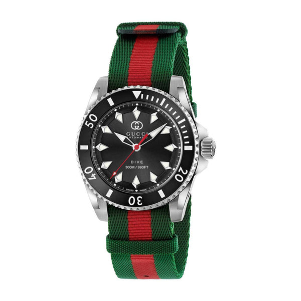 Gucci Dive Black Dial on Fabric Strap - 40mm