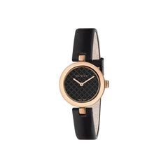 Gucci Black and Rose Gold Diamantissima Watch - 27mm
