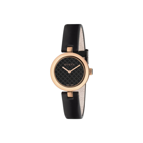 Gucci Black and Rose Gold Diamantissima Watch - 27mm