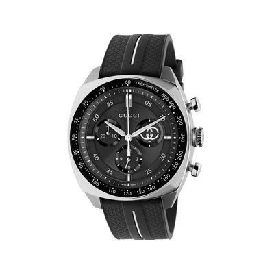 Gucci Interlocking G Black Dial Watch on Rubber Strap - 41mm - Gucci product