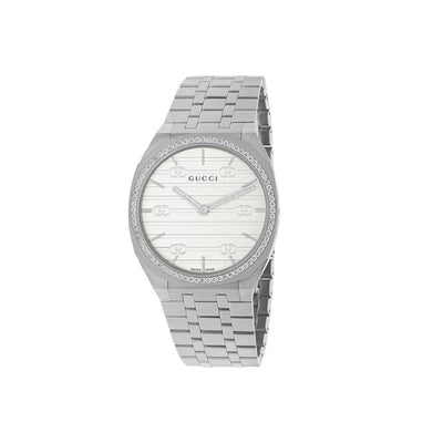 Gucci 25H Steel and Diamond Watch - 34mm - Gucci product