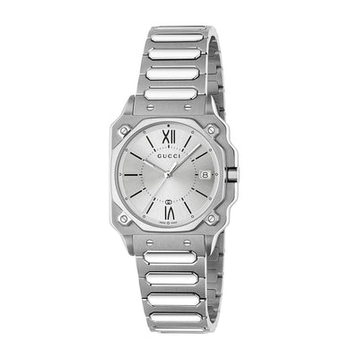 Gucci G-Flat Silver Dial on Stainless Steel Bracelet - 30mm - Gucci product
