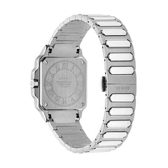 Gucci G-Flat Black Dial on Stainless Steel Bracelet - 30mm