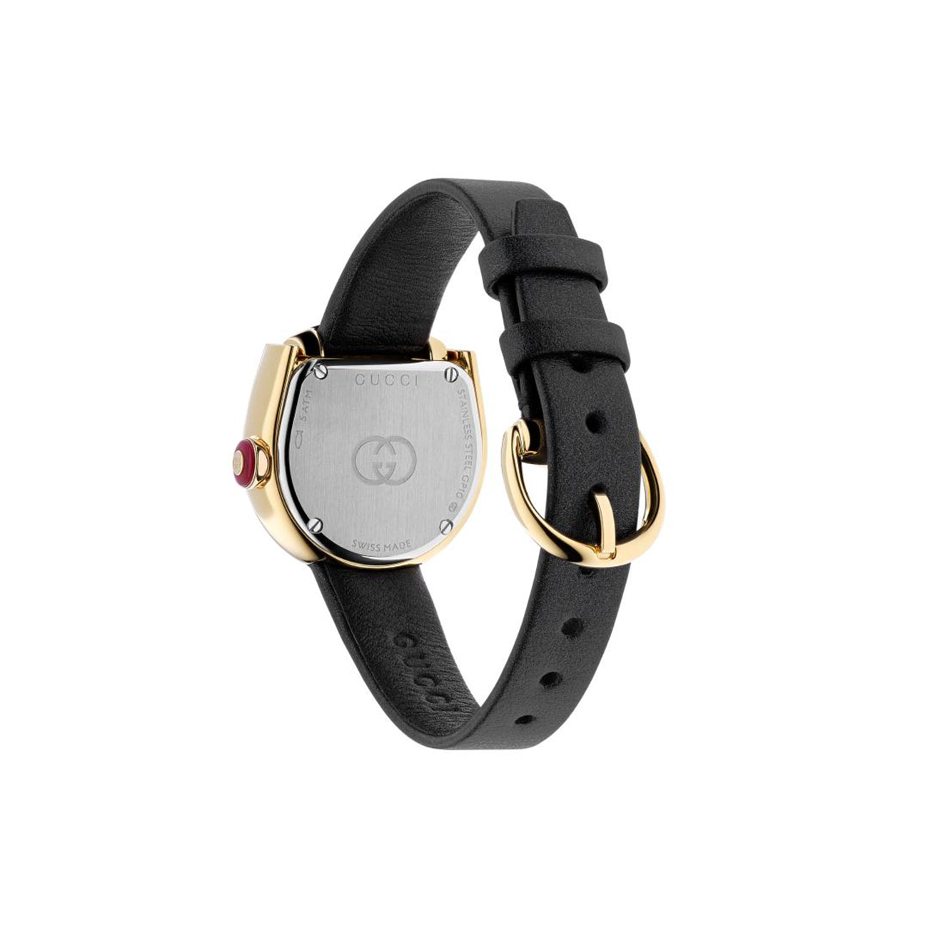 Gucci Horsebit 28mm Gold Watch on Black Leather