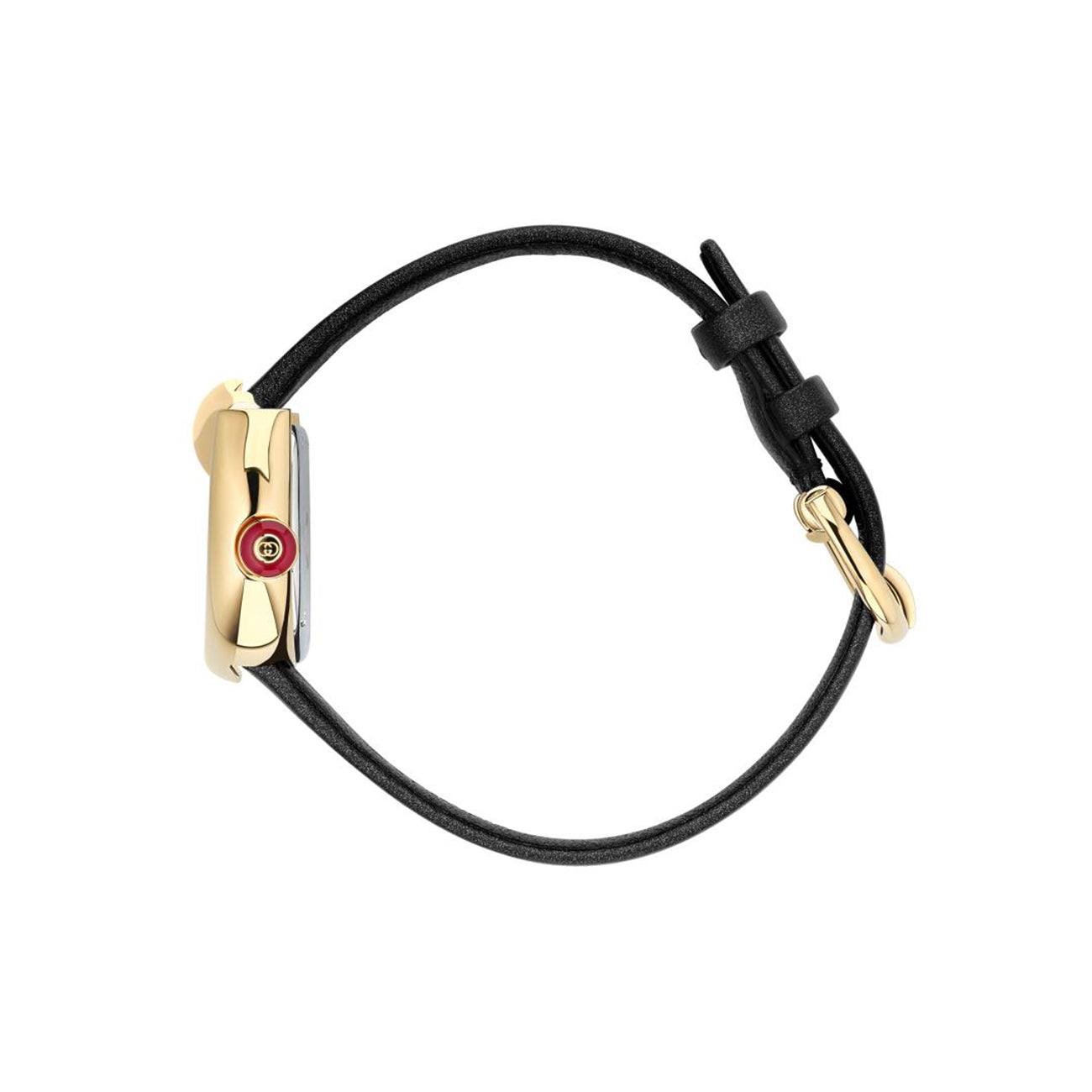 Gucci Horsebit 28mm Gold Watch on Black Leather