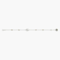 Gucci GG Marmont Mother-of-Pearl Flower Bracelet