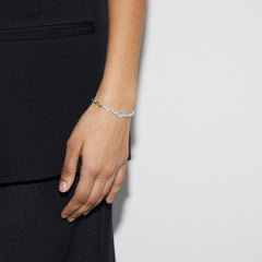 Gucci Interlocking G Silver Chain Bracelet