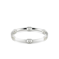 Gucci Interlocking G Silver Bangle Bracelet