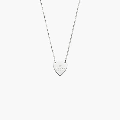 Gucci Sterling Silver Necklace with Heart Pendant - Gucci product