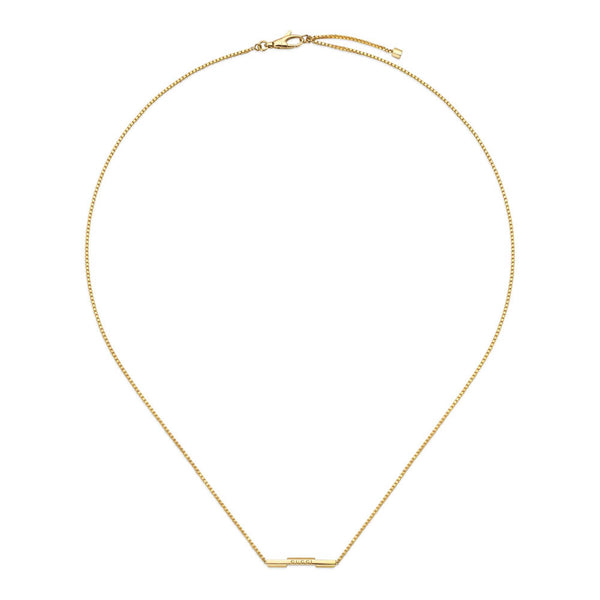 Gucci Link To Love Yellow Gold Bar Necklace