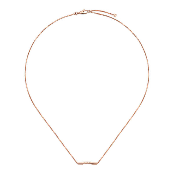 Gucci Link To Love Rose Gold Bar Necklace