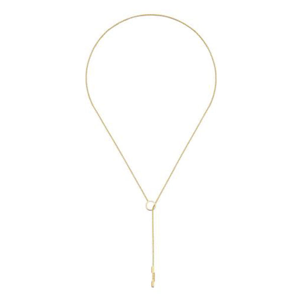 Gucci Link To Love Lariat Necklace in Yellow Gold