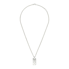 Gucci Signature GG Silver Dog Tag Necklace
