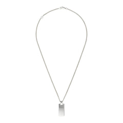 Gucci Signature GG Silver Dog Tag Necklace