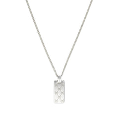 Gucci Signature GG Silver Dog Tag Necklace