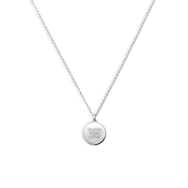 Gucci Blind for Love Silver Round Necklace