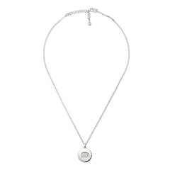 Gucci Blind for Love Silver Round Necklace