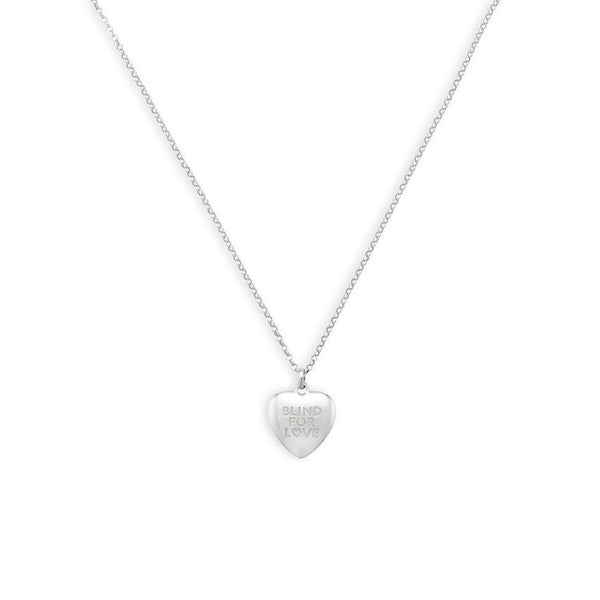 Gucci Blind for Love Silver Heart Necklace | YBB84358900100U