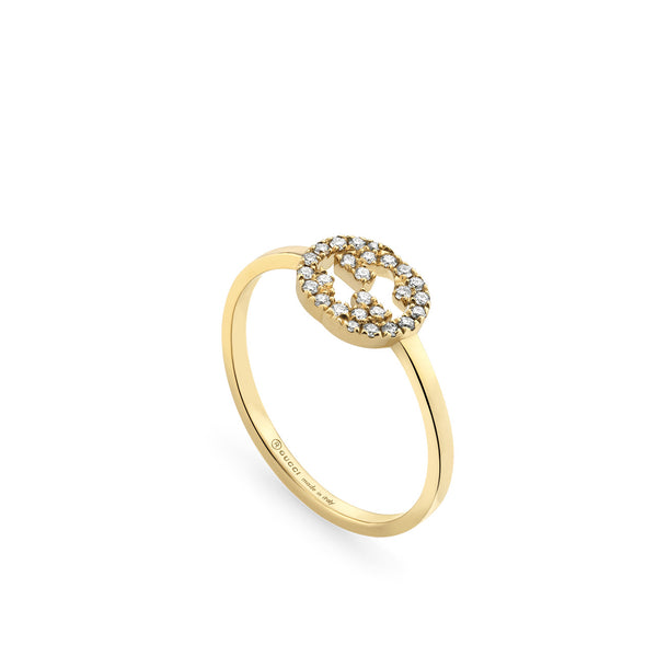 Gucci Interlocking Diamond Ring in Yellow Gold