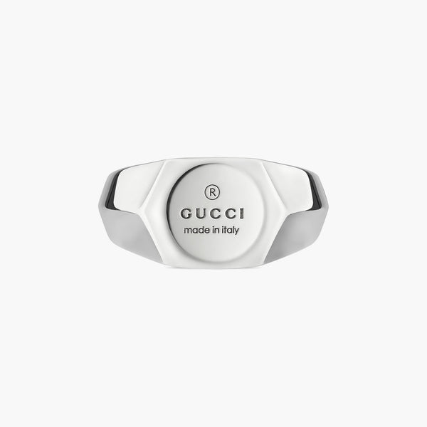 gucci Hexagon Ring silver925 イタリア製 刻印 Gucci Trademark Signet Ring – J.R.DUNN