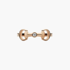 Gucci Horsebit Diamond Ring in 18K Rose Gold