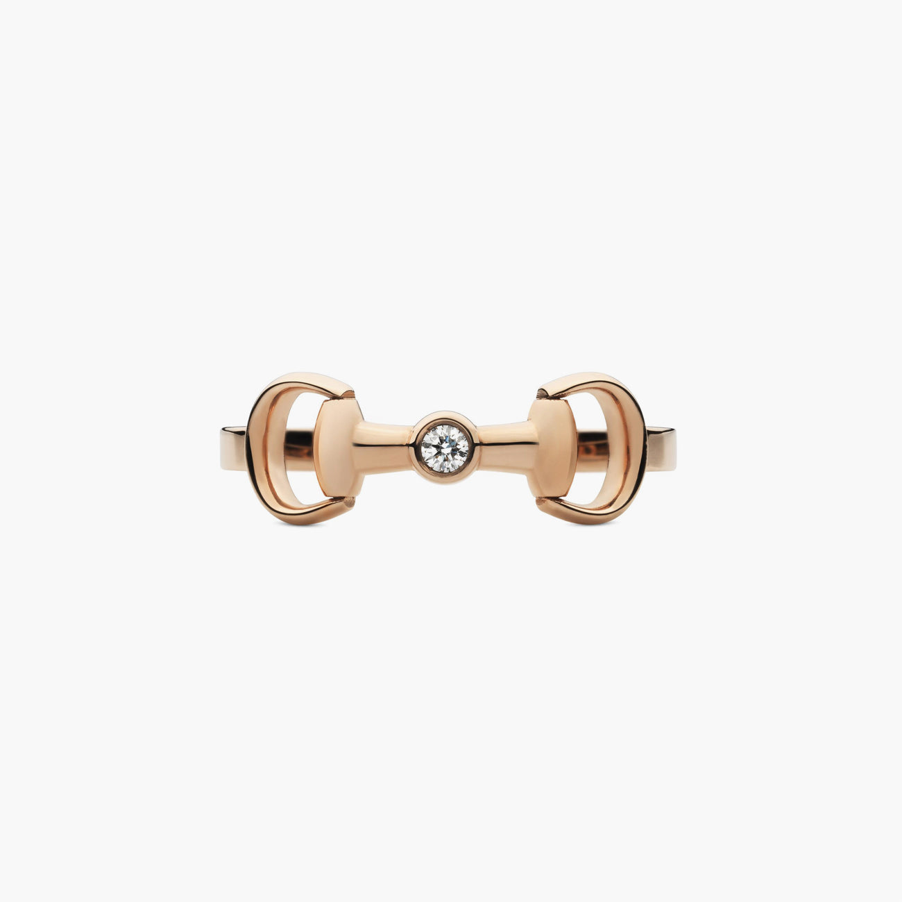 Gucci Horsebit Diamond Ring in 18K Rose Gold