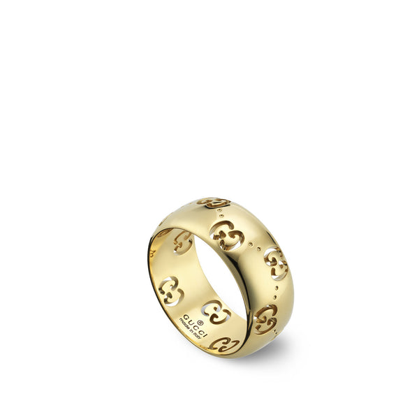 Gucci Icon GG Yellow Gold 8mm Ring