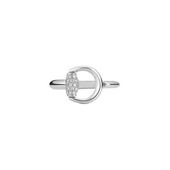 Gucci Horsebit Demi Diamond Pavé Ring