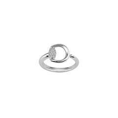 Gucci Horsebit Demi Diamond Pavé Ring
